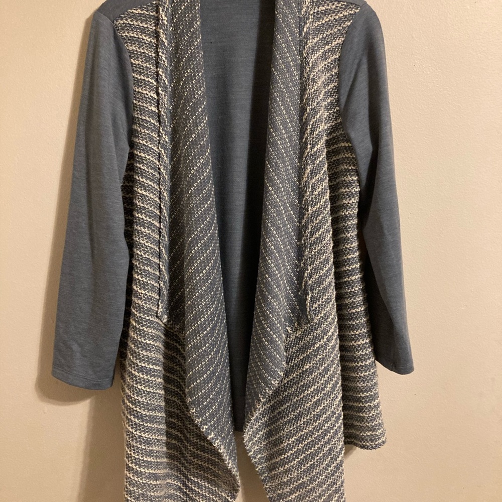 Logo by Lori Goldstein open front knit cardigan